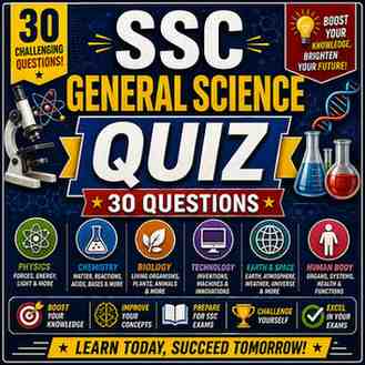 SSC General Science Quiz